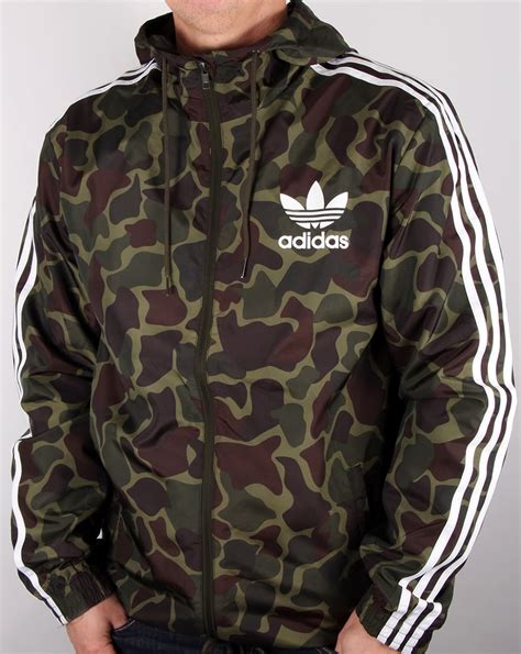 adidas camouflage windbreaker herren jacke|Adidas originals hooded windbreaker.